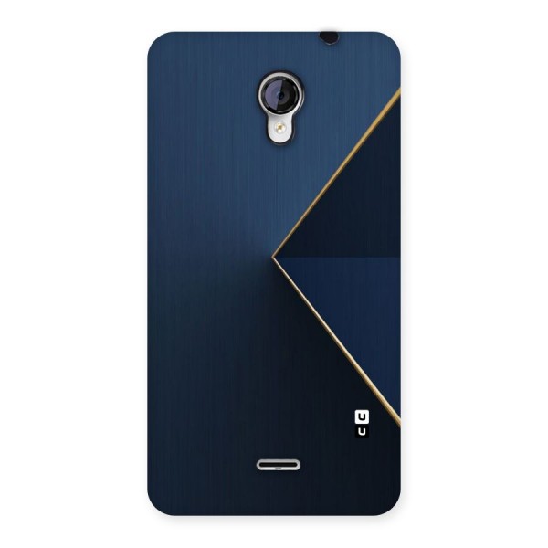 Golden Blue Triangle Back Case for Micromax Unite 2 A106