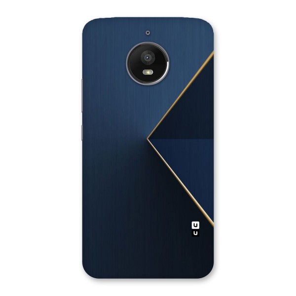 Golden Blue Triangle Back Case for Moto E4 Plus