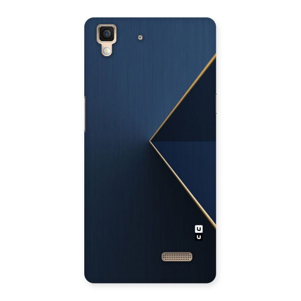 Golden Blue Triangle Back Case for Oppo R7