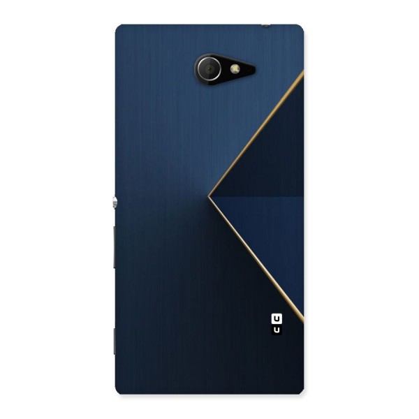 Golden Blue Triangle Back Case for Sony Xperia M2