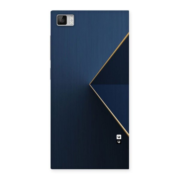 Golden Blue Triangle Back Case for Xiaomi Mi3