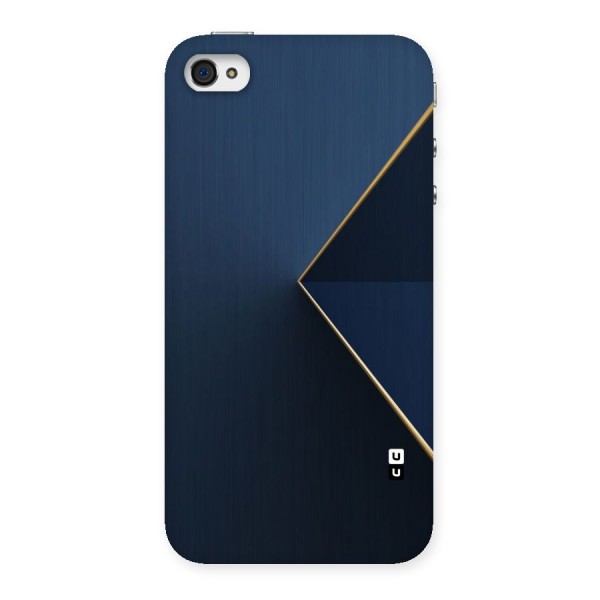 Golden Blue Triangle Back Case for iPhone 4 4s