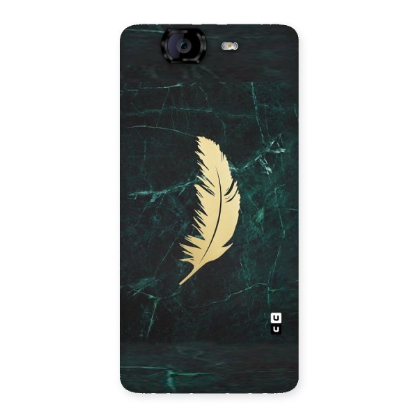 Golden Leaf Back Case for Canvas Knight A350