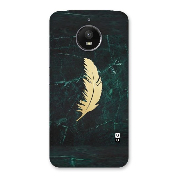 Golden Leaf Back Case for Moto E4 Plus