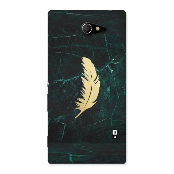 Golden Leaf Back Case for Sony Xperia M2