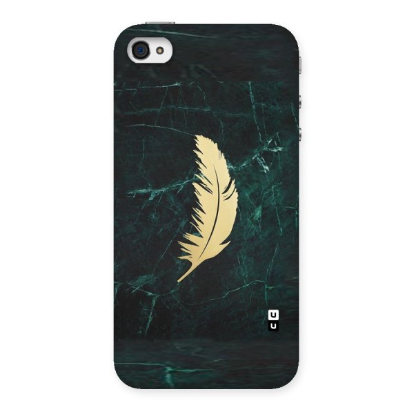 Golden Leaf Back Case for iPhone 4 4s