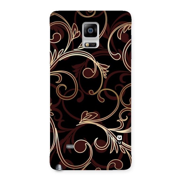 Golden Maroon Beauty Back Case for Galaxy Note 4