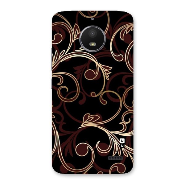 Golden Maroon Beauty Back Case for Moto E4