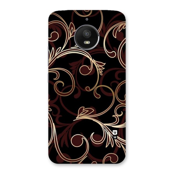 Golden Maroon Beauty Back Case for Moto E4 Plus