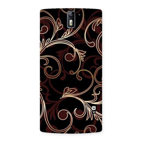 Golden Maroon Beauty Back Case for One Plus One