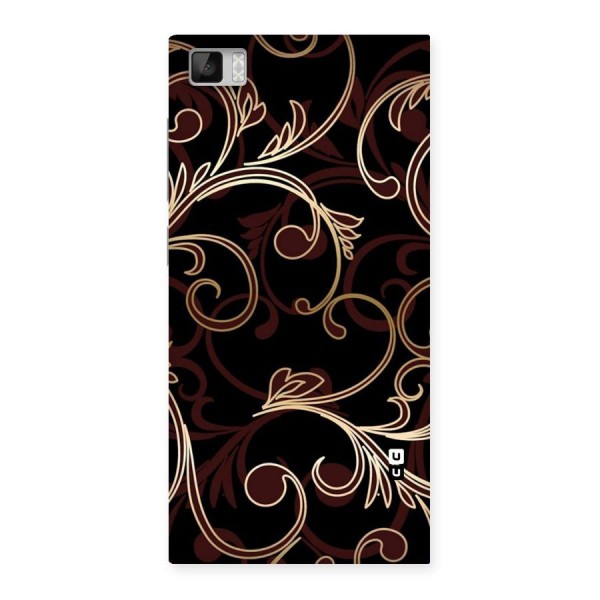 Golden Maroon Beauty Back Case for Xiaomi Mi3