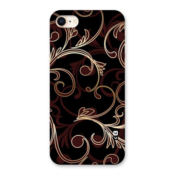 Golden Maroon Beauty Back Case for iPhone 8