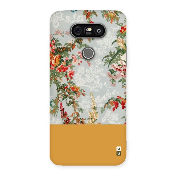 Golden Stripe on Floral Back Case for LG G5