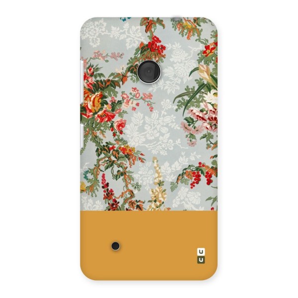 Golden Stripe on Floral Back Case for Lumia 530