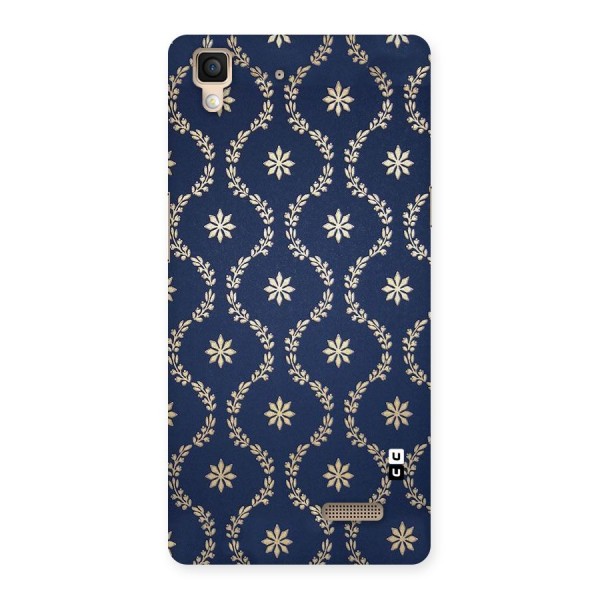 Gorgeous Gold Leaf Pattern Back Case for Oppo R7