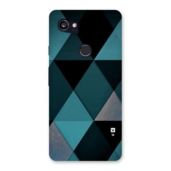 Green Black Shapes Back Case for Google Pixel 2 XL