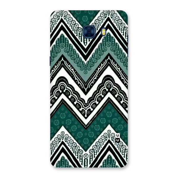 Green Chevron Back Case for Galaxy C7 Pro