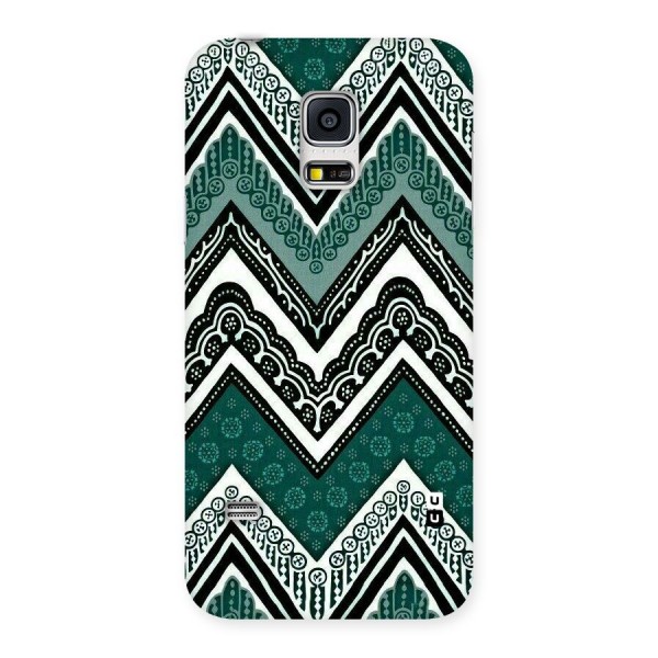 Green Chevron Back Case for Galaxy S5 Mini