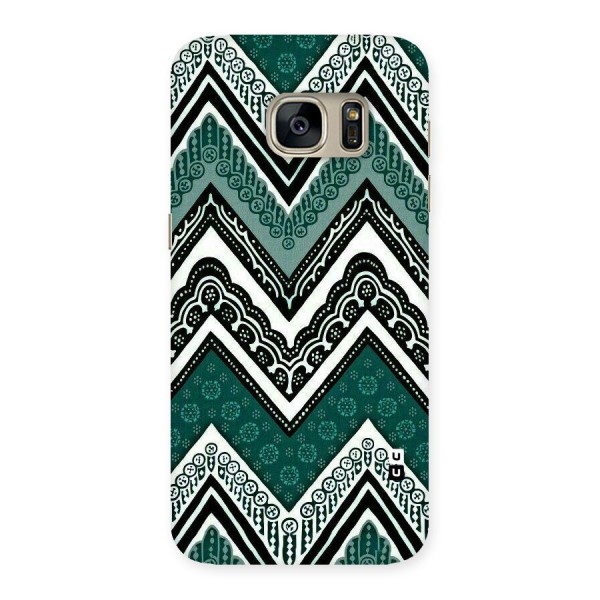 Green Chevron Back Case for Galaxy S7