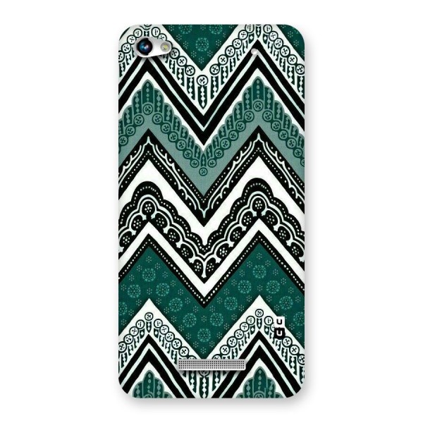 Green Chevron Back Case for Micromax Hue 2