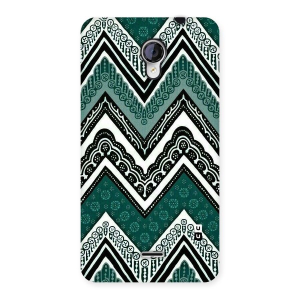 Green Chevron Back Case for Micromax Unite 2 A106