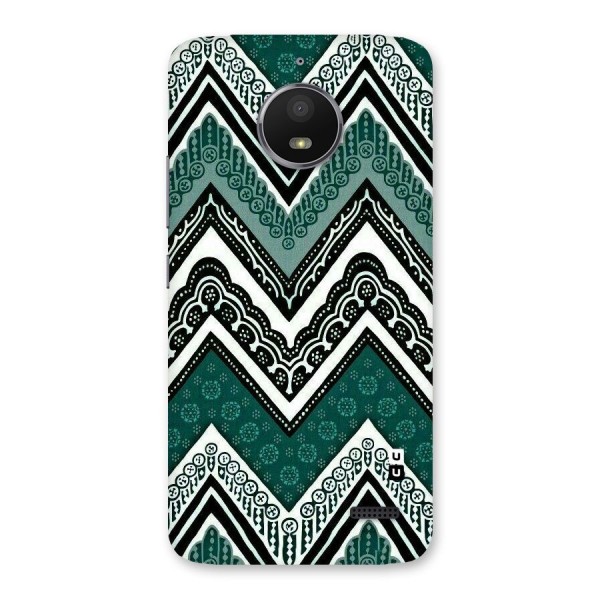 Green Chevron Back Case for Moto E4