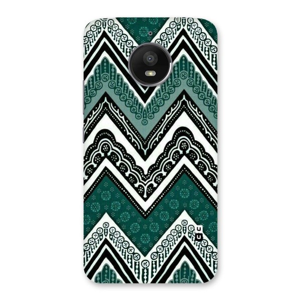 Green Chevron Back Case for Moto E4 Plus