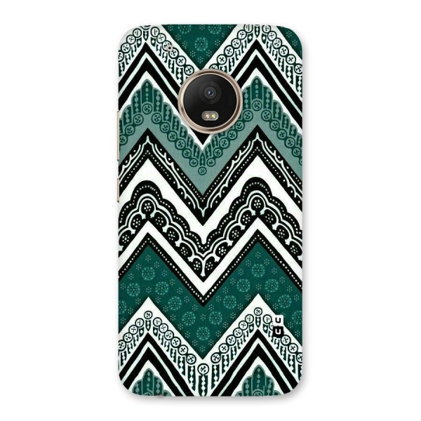 Green Chevron Back Case for Moto G5 Plus