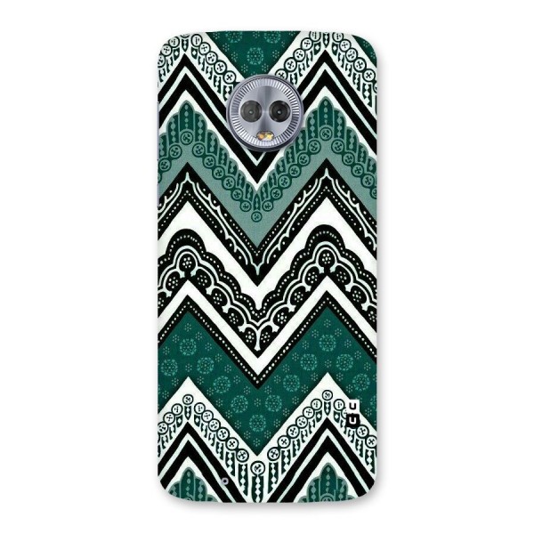 Green Chevron Back Case for Moto G6