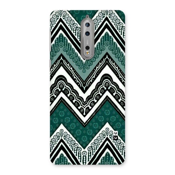 Green Chevron Back Case for Nokia 8