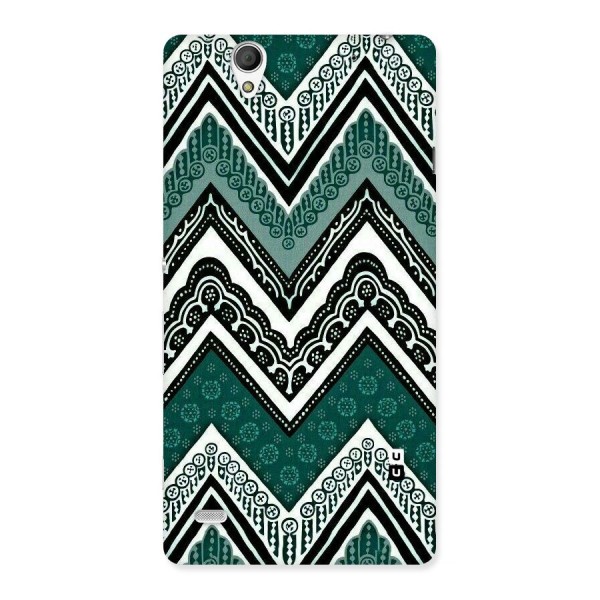 Green Chevron Back Case for Sony Xperia C4