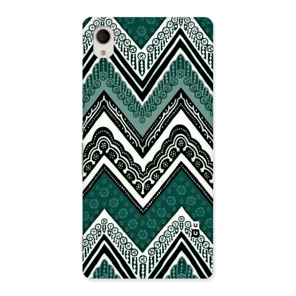 Green Chevron Back Case for Sony Xperia M4