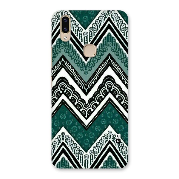 Green Chevron Back Case for Vivo V9