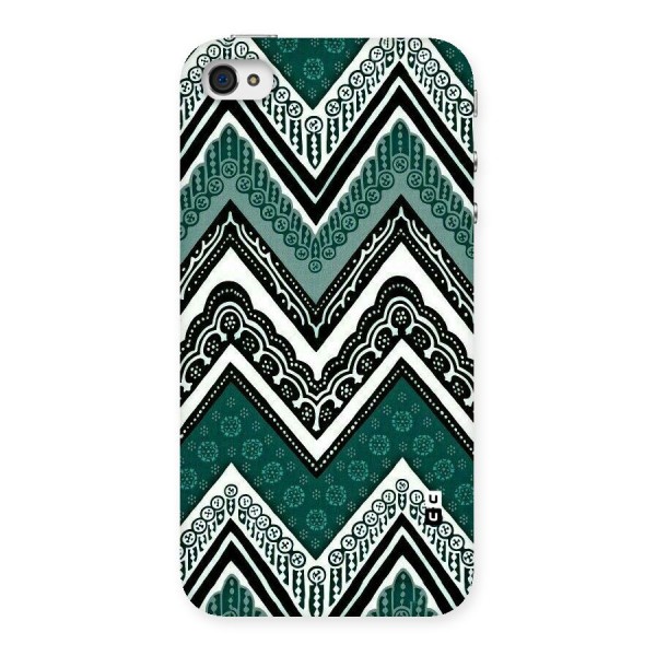 Green Chevron Back Case for iPhone 4 4s