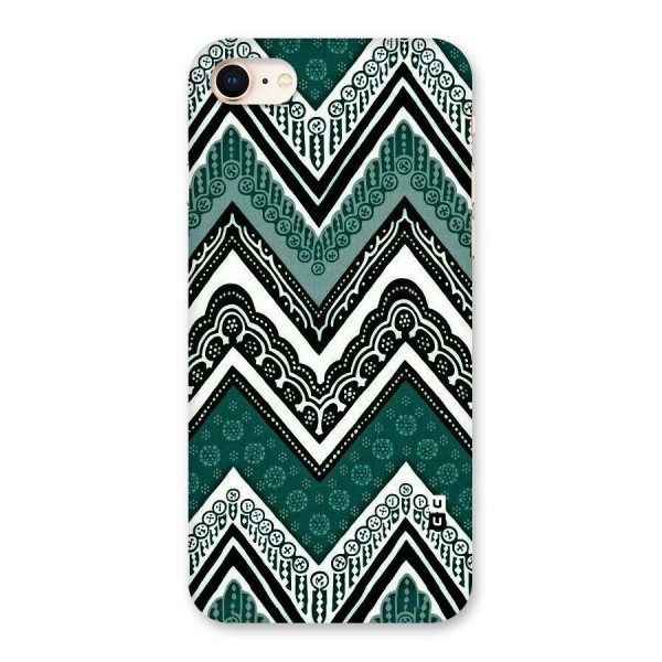 Green Chevron Back Case for iPhone 8