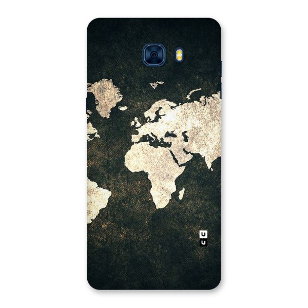 Green Gold Map Design Back Case for Galaxy C7 Pro