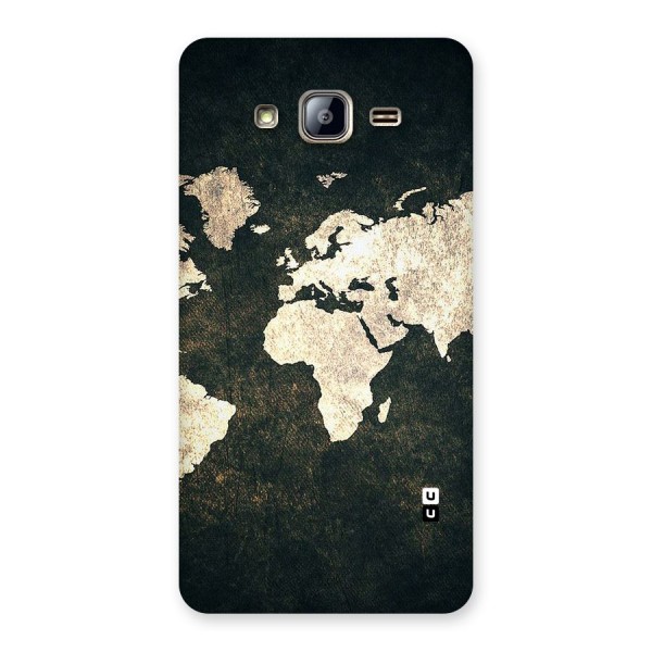 Green Gold Map Design Back Case for Galaxy On5