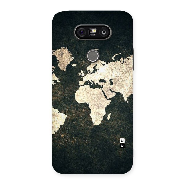 Green Gold Map Design Back Case for LG G5