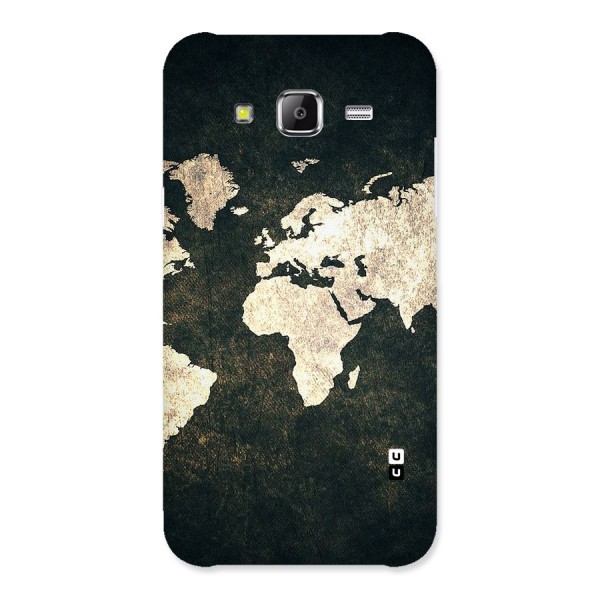 Green Gold Map Design Back Case for Samsung Galaxy J5