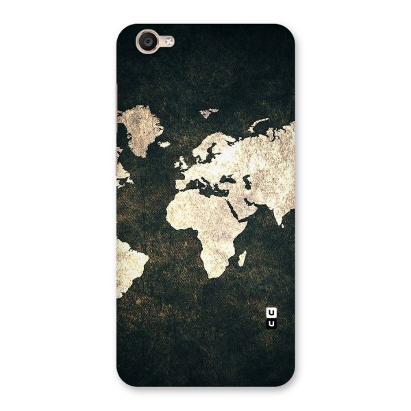 Green Gold Map Design Back Case for Vivo Y55s