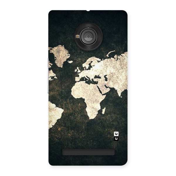 Green Gold Map Design Back Case for Yu Yuphoria