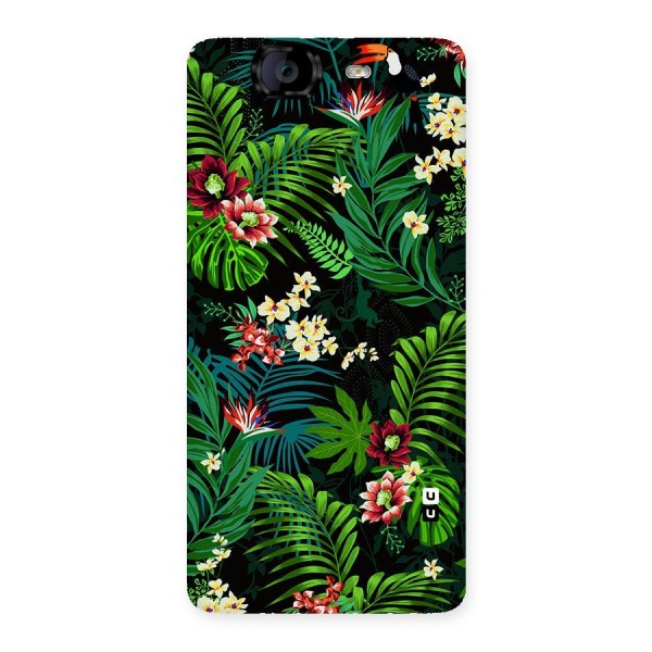 Green Leaf Design Back Case for Canvas Knight A350