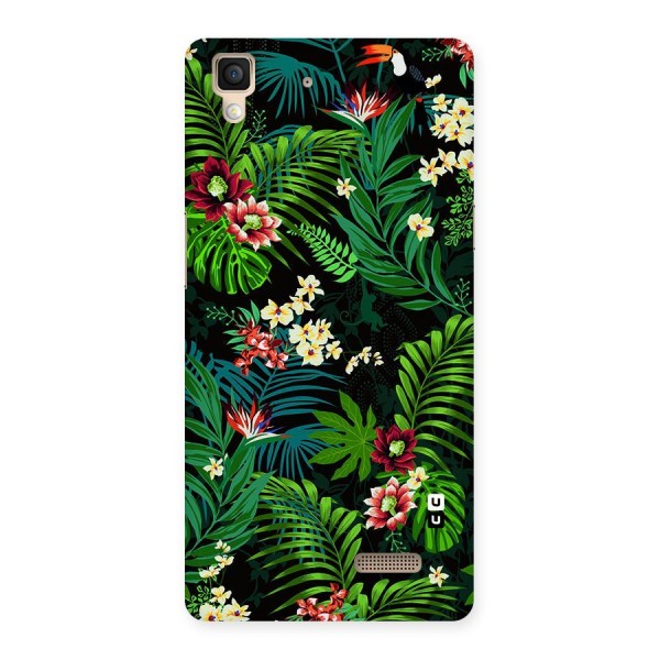 Green Leaf Design Back Case for Oppo R7