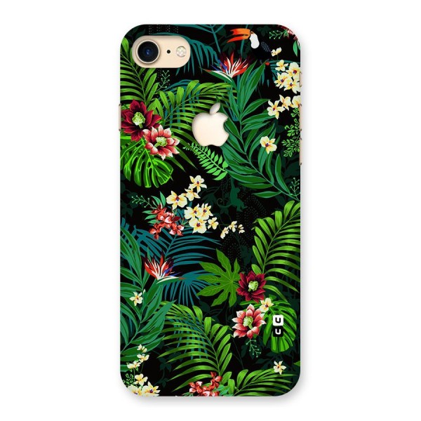 Green Leaf Design Back Case for iPhone 7 Apple Cut