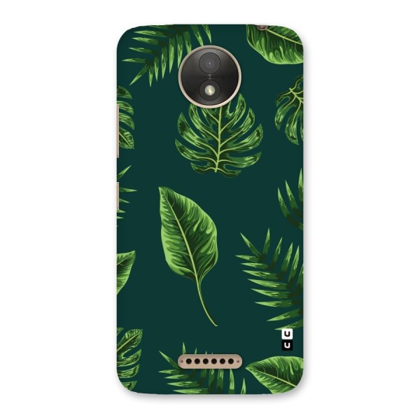 Green Leafs Back Case for Moto C Plus