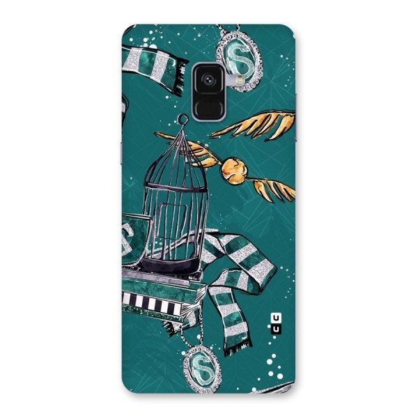 Green Scarf Back Case for Galaxy A8 Plus