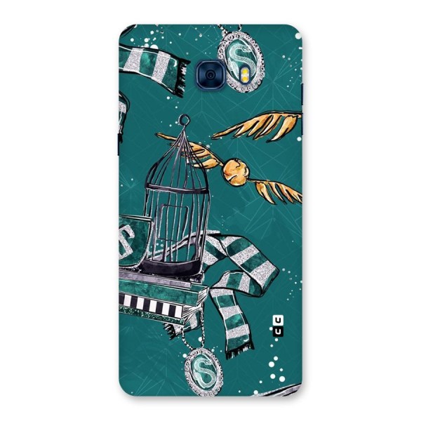 Green Scarf Back Case for Galaxy C7 Pro