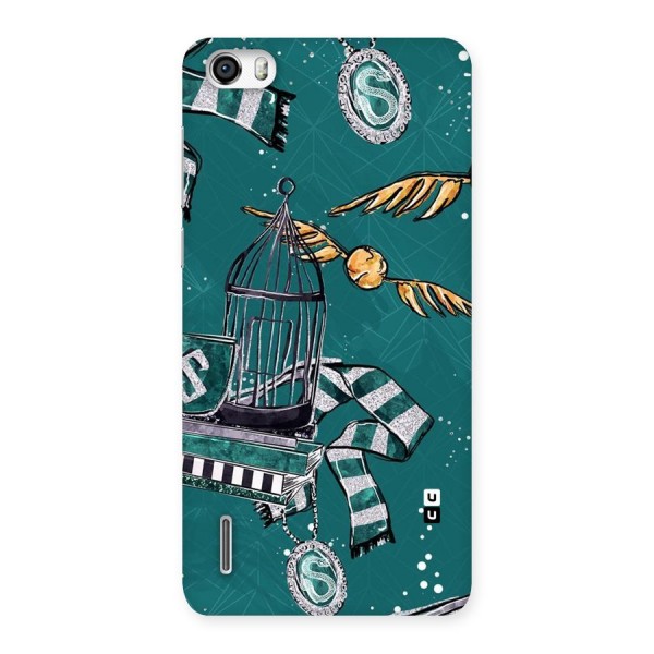 Green Scarf Back Case for Honor 6