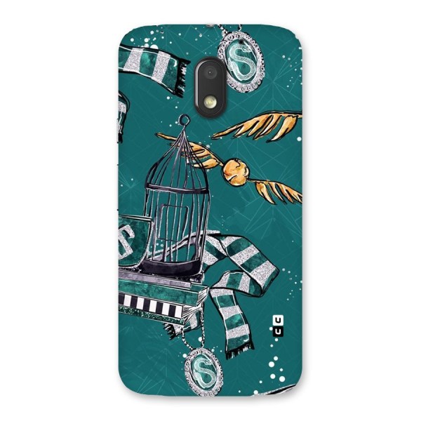 Green Scarf Back Case for Moto E3 Power