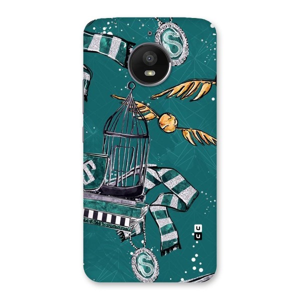 Green Scarf Back Case for Moto E4 Plus